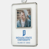 Indiana State University Holiday Rahmen-Ornament Silber (Links)