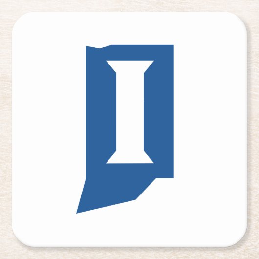 Indiana State University Rechteckiger Pappuntersetzer (Vorderseite)