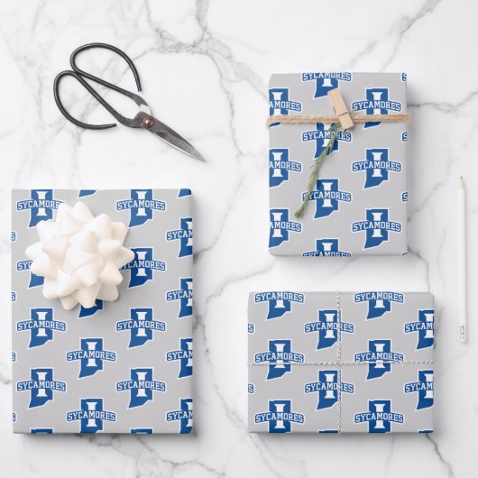 Indiana State University Sycamores Geschenkpapier Set (Vorderseite)