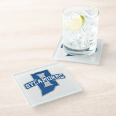 Indiana State University Sycamores Glasuntersetzer (Schrägansicht)