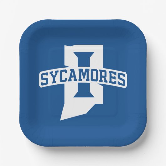Indiana State University Sycamores Pappteller (Vorderseite)