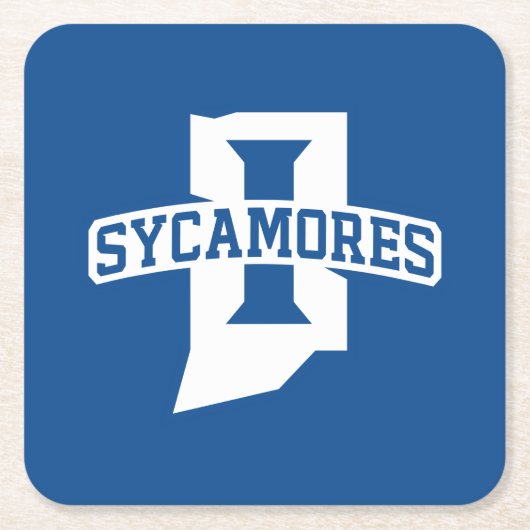 Indiana State University Sycamores Rechteckiger Pappuntersetzer (Vorderseite)