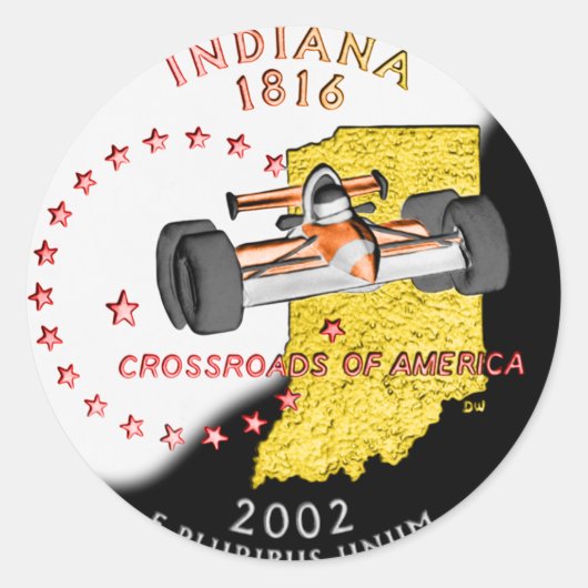 Indiana Sticker (Vorderseite)