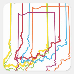 Indiana Stolz Quadratischer Aufkleber