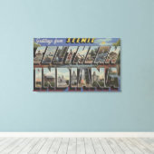 Indiana (Süd) - Große Briefmarkenszenen Leinwanddruck (Insitu (Holzboden))