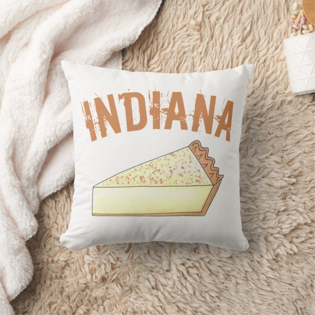 Indiana Sugar Cream Farm Pie Slice Feinschmecker D Kissen (Decke)