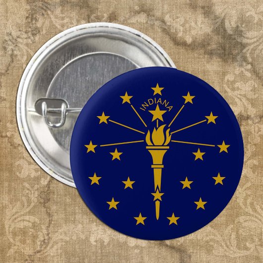 Indiana-Taste, patriotische Indiana-Flag-Mode Button