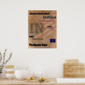 Indiana The Hoosier Staat Classic Poster (Küche)
