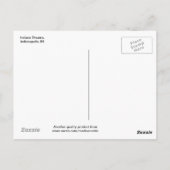 Indiana Theater, Indianapolis, IN Postkarte (Rückseite)