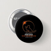 Indiana Total Solar Eclipse 2024 1 Button (Vorne & Hinten)