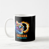 Indiana Total Solar Eclipse 2024 Cat Solar Eclipse Kaffeetasse (Links)