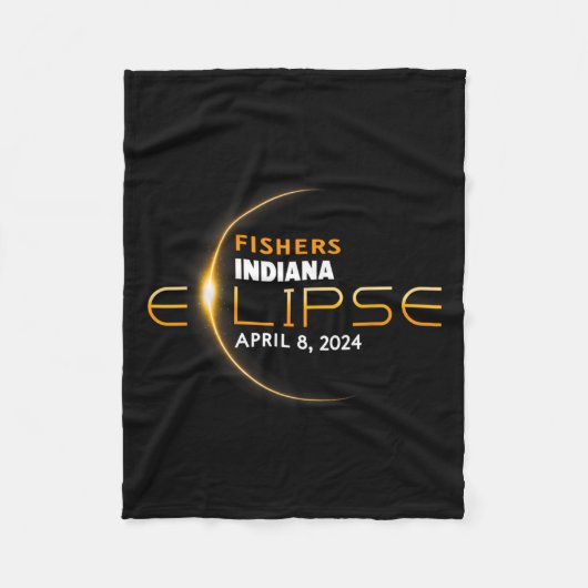 Indiana Total Solar Eclipse 2024 Fleecedecke (Vorderseite)