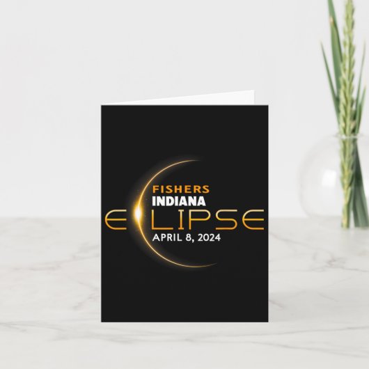 Indiana Total Solar Eclipse 2024 Karte (Vorderseite)