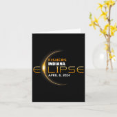 Indiana Total Solar Eclipse 2024 Karte (Gelbe Blume)