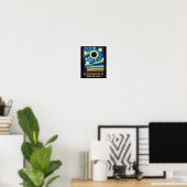 Indiana Total Solar Eclipse 2024 Starry Night Poster (Heimbüro)
