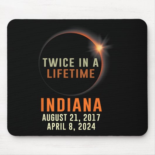 Indiana Total Solar Eclipse zweimal im Leben 20 Mousepad (Vorne)