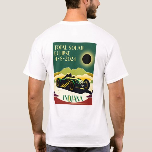 Indiana Travel Poster Eclipse T-Shirt (Rückseite)