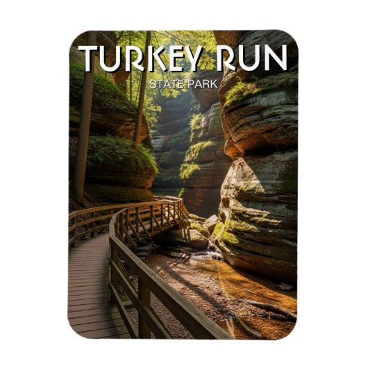 Indiana Turkey Run State Park Travel Magnet (Vertikal)
