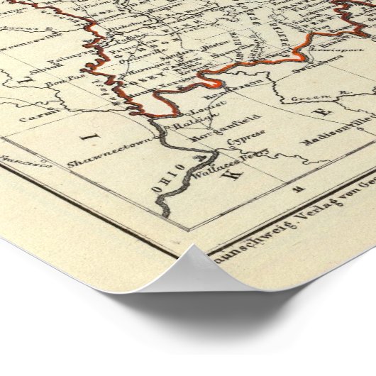 Indiana und Ohio Poster (Ecke)