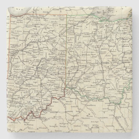 Indiana und Ohio Steinuntersetzer (Vorderseite)