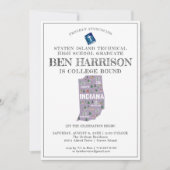 Indiana | Uni Bound Graduation Party Einladung (Vorderseite)