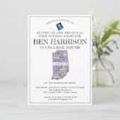 Indiana | Uni Bound Graduation Party Einladung (Stehend Vorderseite)