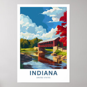 Indiana United Staaten Travel Print Poster