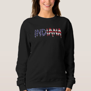 Indiana US-Staaten Amerika USA USA-Flagge Indiana- Sweatshirt