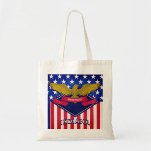 Indiana USA Flag Tragetasche