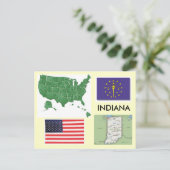 Indiana, USA Postkarte (Stehend Vorderseite)