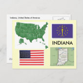 Indiana, USA Postkarte (Vorne/Hinten)