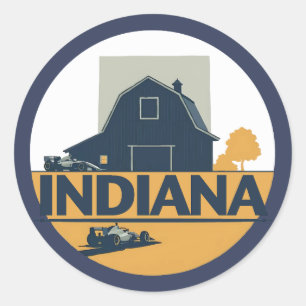Indiana USA Runder Aufkleber