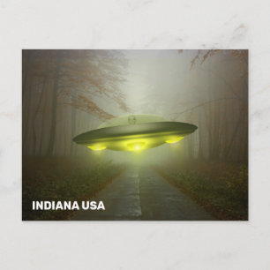 INDIANA USA SPACESHIP UFO ART Postkarten