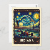 Indiana | Vincent Van Gogh Inspiriert Postkarte (Vorne/Hinten)