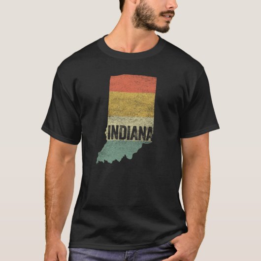 Indiana Vintag Retro-Farbtabelle T-Shirt (Vorderseite)