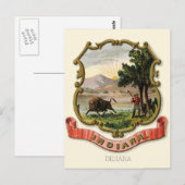 Indiana Vintage - Staat Postkarte (Vorne/Hinten)
