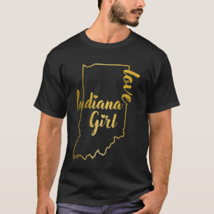 Indiana Vintage State Map Pride Mädchen T-Shirt
