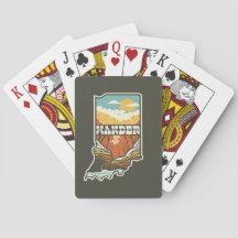 Indiana Wander Playing Cards - grün