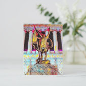 Indiana War Memorial Pro Patria Ölgemälde Postkarte (Stehend Vorderseite)