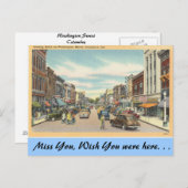 Indiana, Washington Street, Columbus Postkarte (Vorne/Hinten)