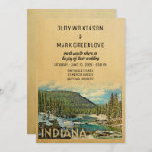 Indiana Wedding Einladung Vintage Natur (Vorne/Hinten)