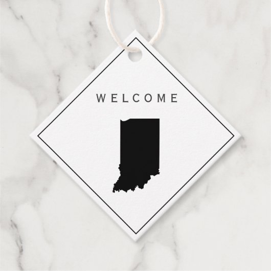 Indiana Welcome Bag Geschenk Tag für Hochzeitswoch Geschenkanhänger (Vorderseite)
