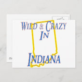 Indiana - Wild & Crazy Postkarte (Vorne/Hinten)