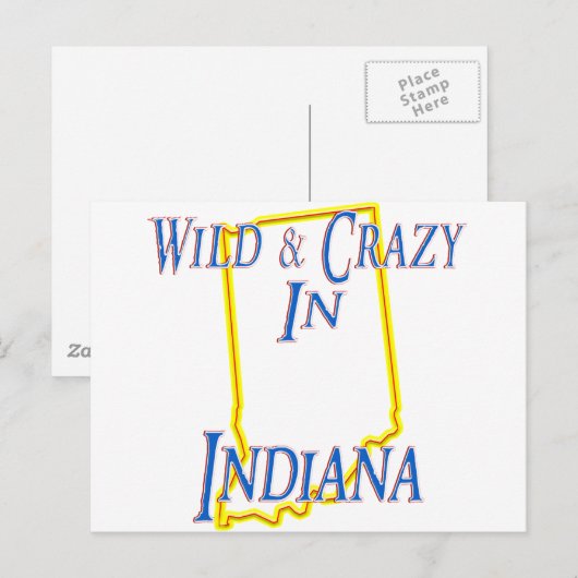 Indiana - Wild & Crazy Postkarte (Vorne/Hinten)