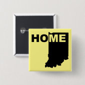 Indiana Zuhause aus Staat Button Abzeichen Button (Vorne & Hinten)