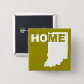 Indiana Zuhause aus Staat Button Abzeichen Button (Vorne & Hinten)