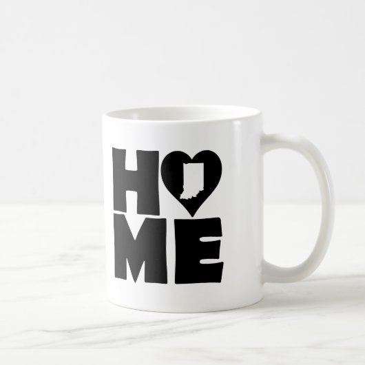 Indiana Zuhause Heart Staat Tasse oder Travel Mug (Rechts)