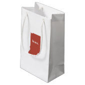 Indiana-Zuhause-Silhouette-Staatskarte Kleine Geschenktüte (Rückseite Schrägansicht)