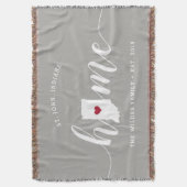 Indiana Zuhause Staat Personalisiert Decke (Vorderseite Vertikal)