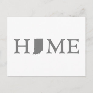 Indiana Zuhause Staat Shaped Letter Hoosier Word A Postkarte